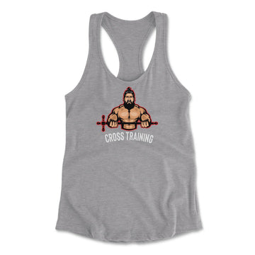 Cross Training Womens Racerback Tank in Heather Grey color